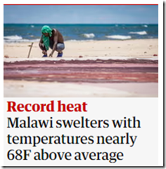 Record heat: Malawi swelters with temperatures nearly 68F above average